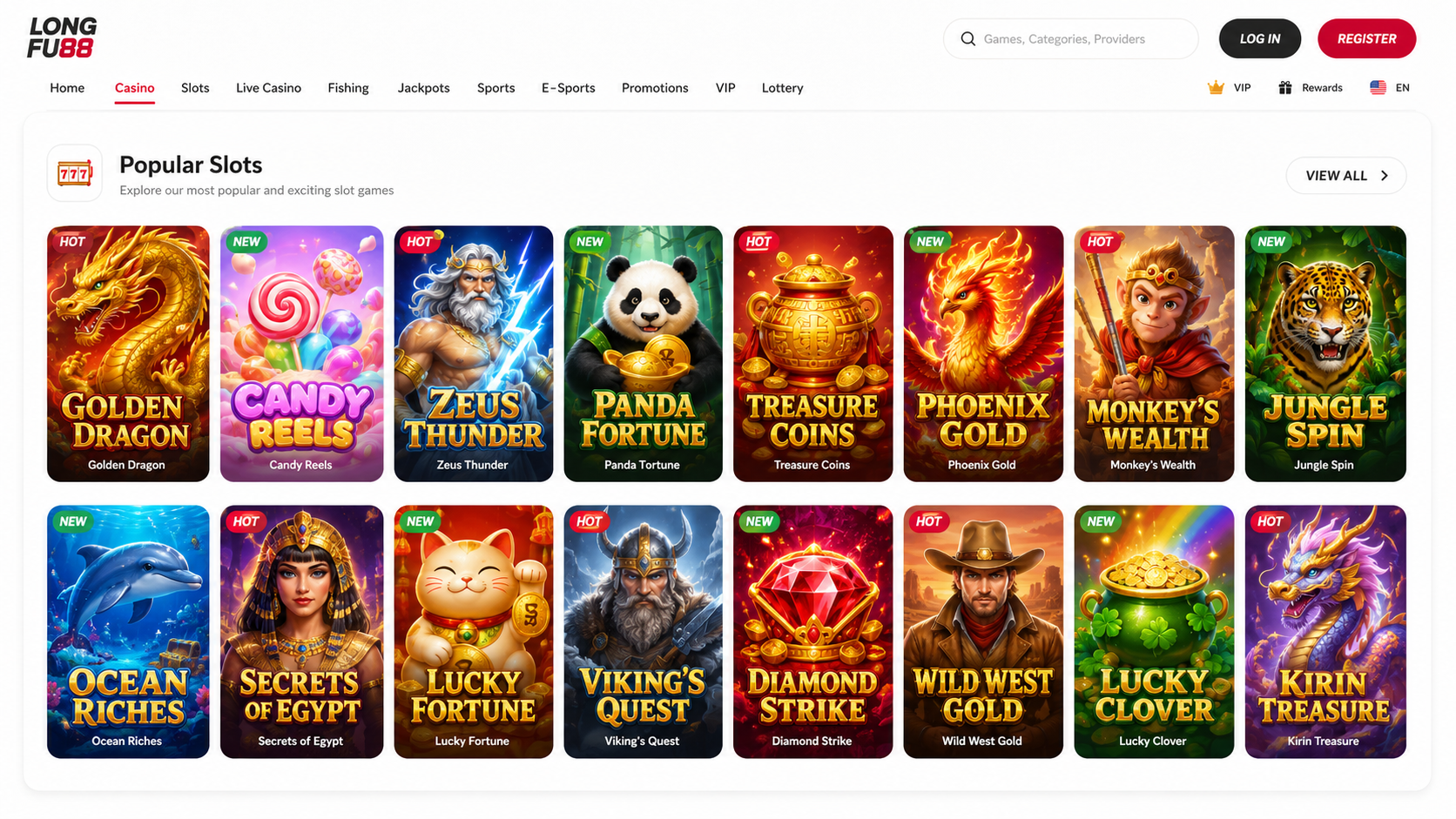 Longfu88 slots games